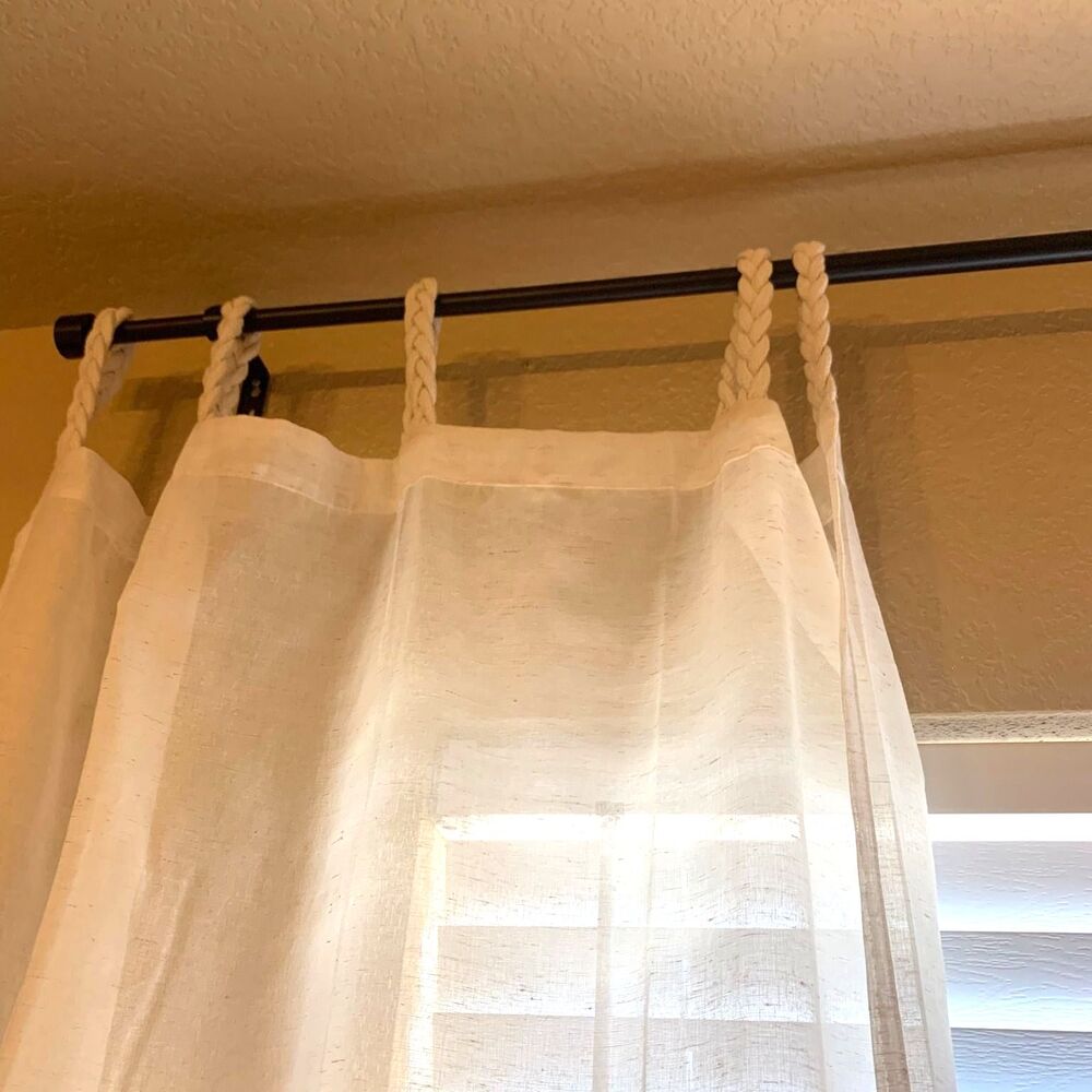 Sheer Curtains With Rope Detail